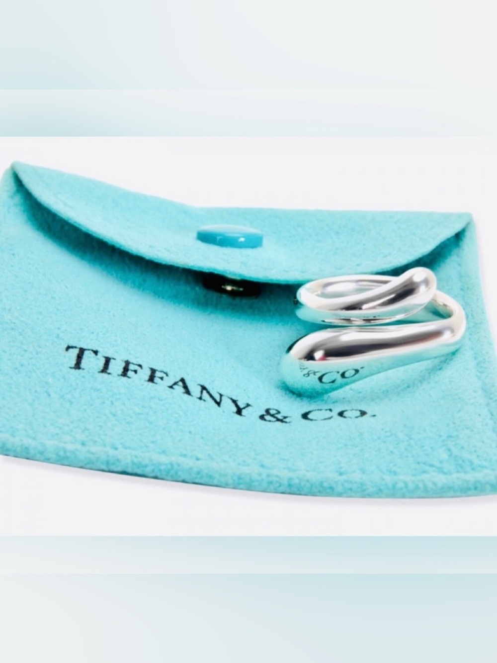 Vintage Tiffany & Co Elsa Peretti Sterling Tear Drop Ring